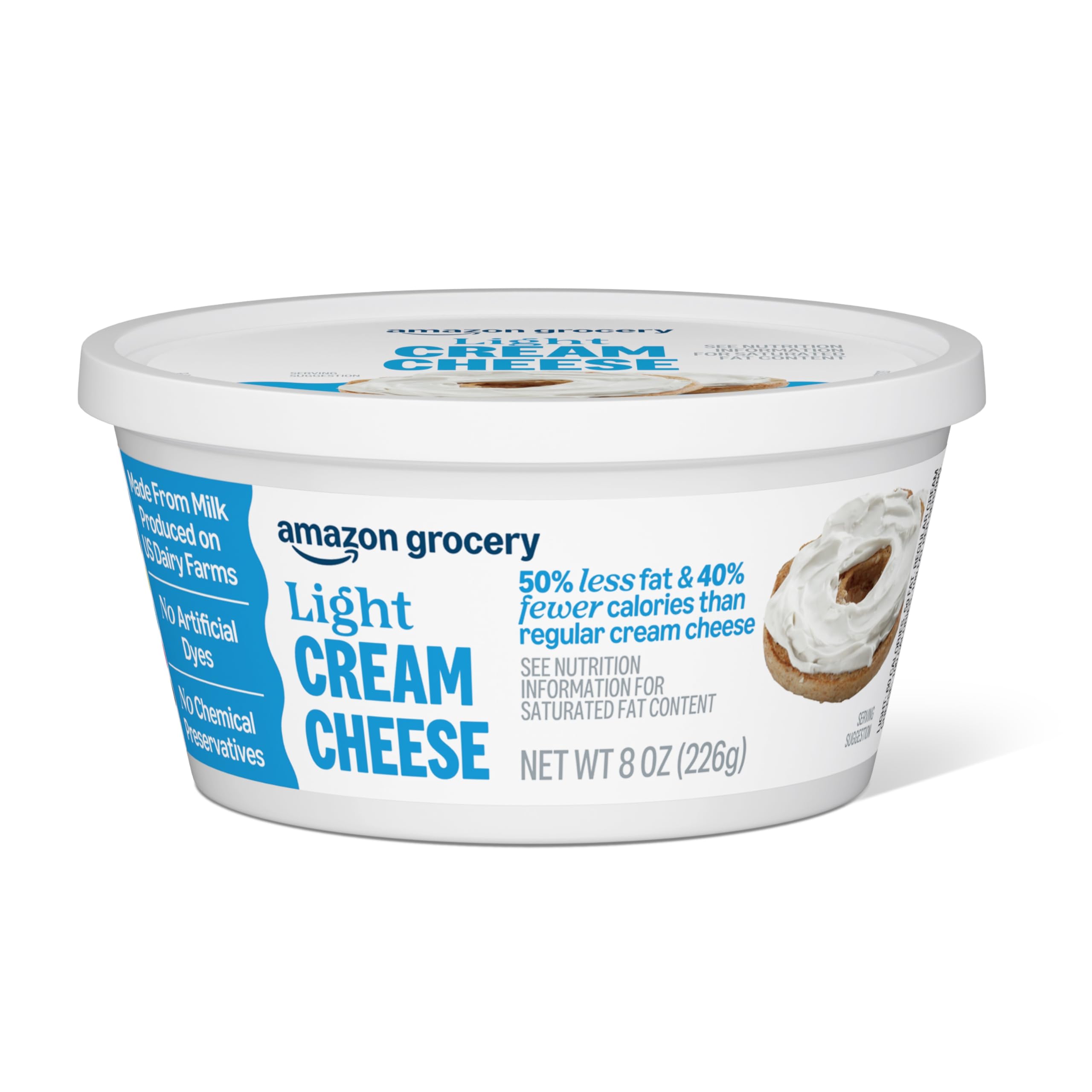 Amazon.com: Amazon Grocery, Light Cream Cheese, 8 Oz : Grocery